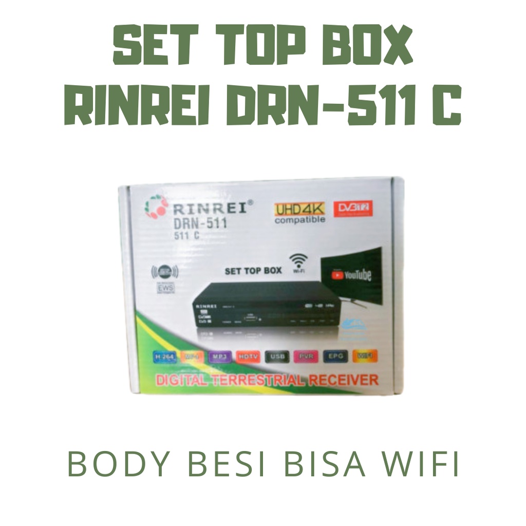 SET TOP BOX RINREI DRN-511W DVB RECEIVER TV - PENANGKAP SINYAL DIGITAL