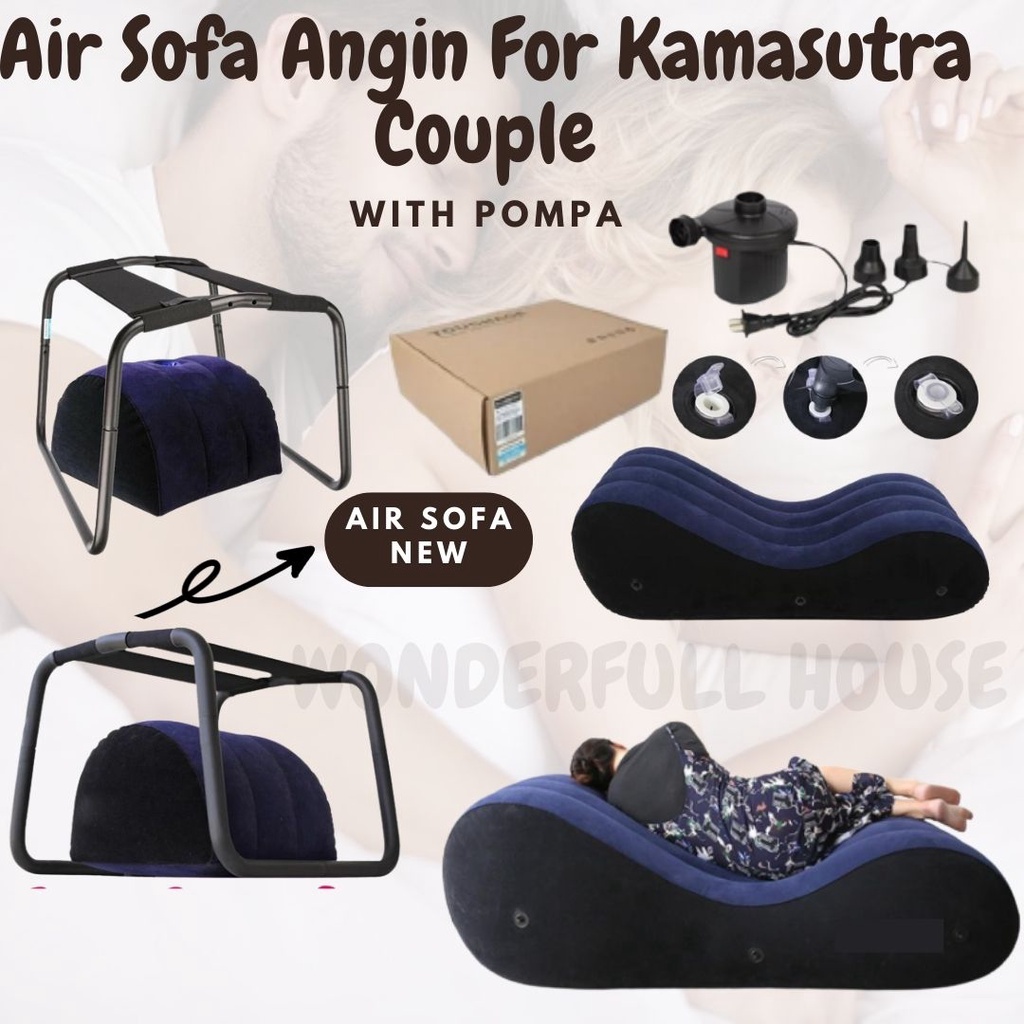 Air Sofa Angin Dengan Pompa Sofa Angin Untuk Pasangan Air Sofa Portable Inflatable For Kamasutra Hadiah Kado Pernikahan