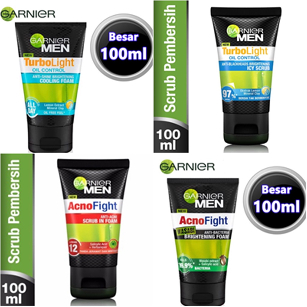 Garnier Men 100ML Acnofight 100ml wasabi oil control scub garnier men