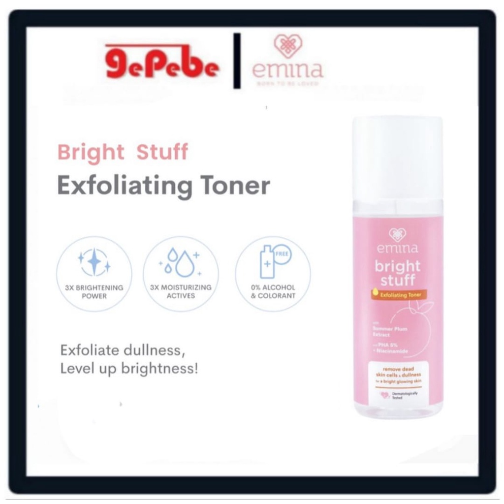 Emina Bright Stuff Exfoliating Toner 100ml