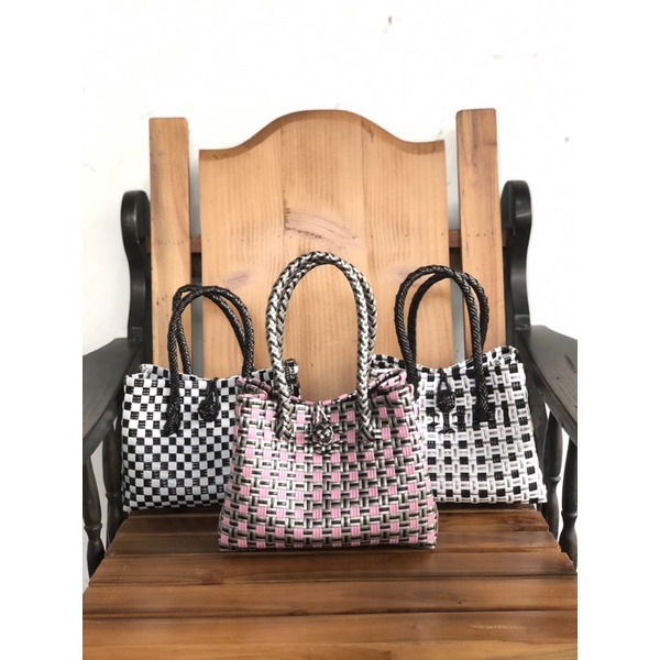 Tas Anyaman Plastik Jali Petty Ukuran S &amp; XS Bahan Premium Termurah/Grosir