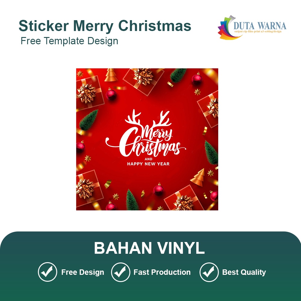 

STICKER CHRISTMAS STIKER NATAL / STICKER MERRY CHRISTMAS JUMBO