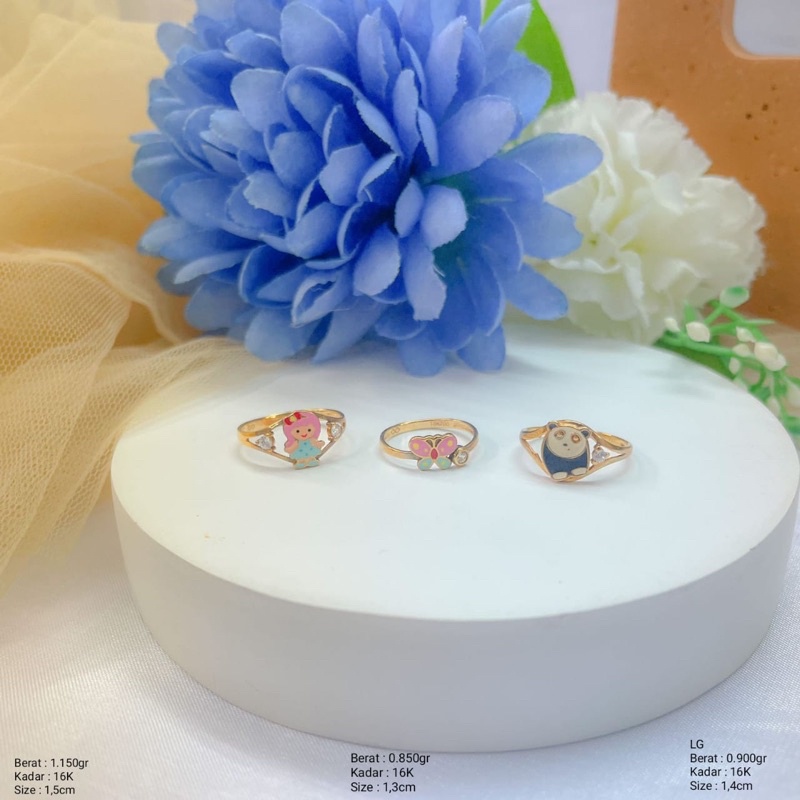 Perhiasan Cincin Emas Anak Pink / We Ware Bares / BT 21 16k / 700