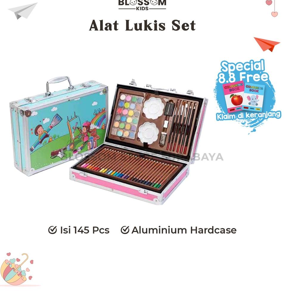 

(E-51✔) Crayon Art Set Koper Besi 145pcs Crayon Oil Paste Krayon Mewarnai Pensil Warna Cair Perlengkapan Tulis Sekolah - Blossom Kids viral