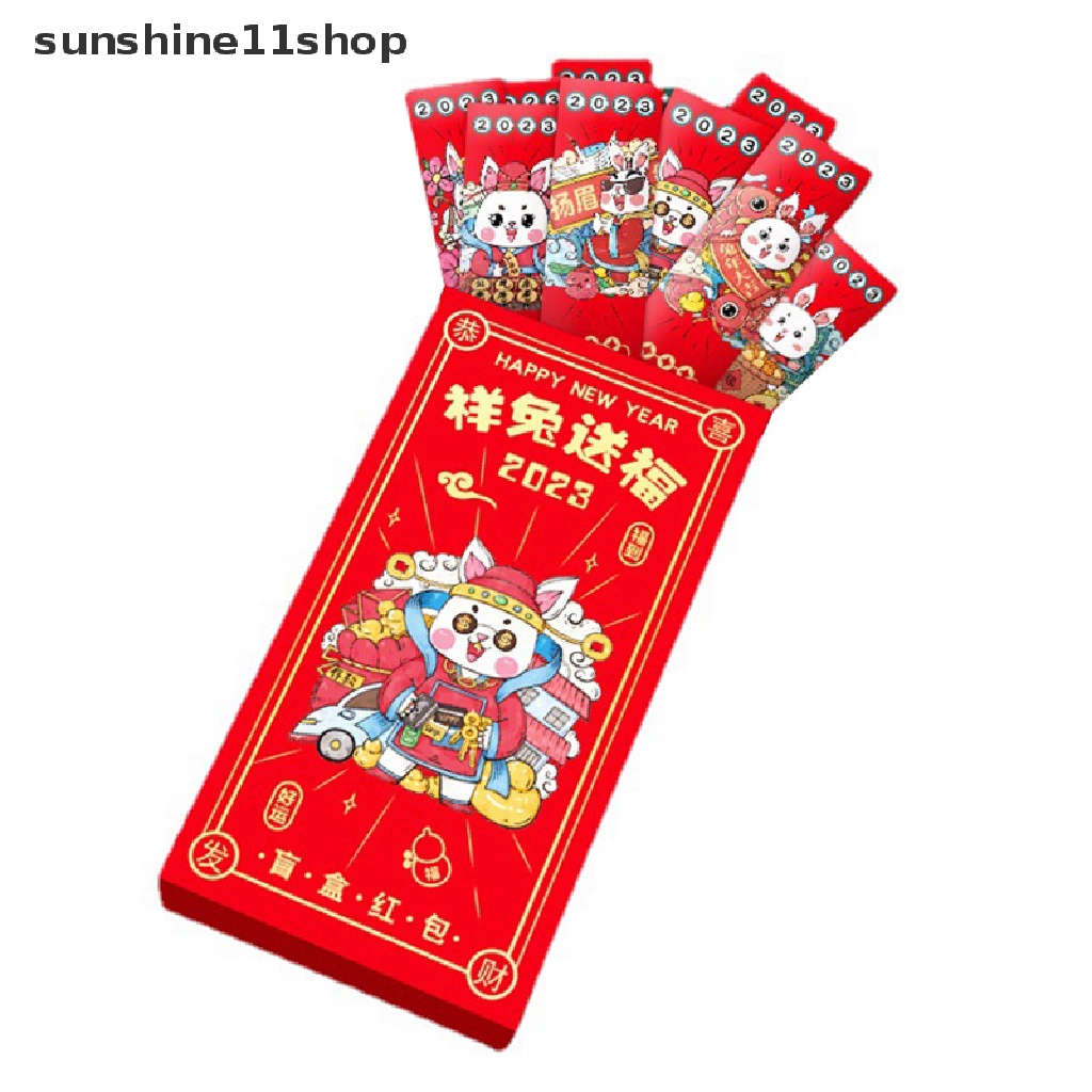 Sho 12pcs 2023kartun Tahun Kelinci Amplop Merah Lucky Draw Banyak Amplop Merah N