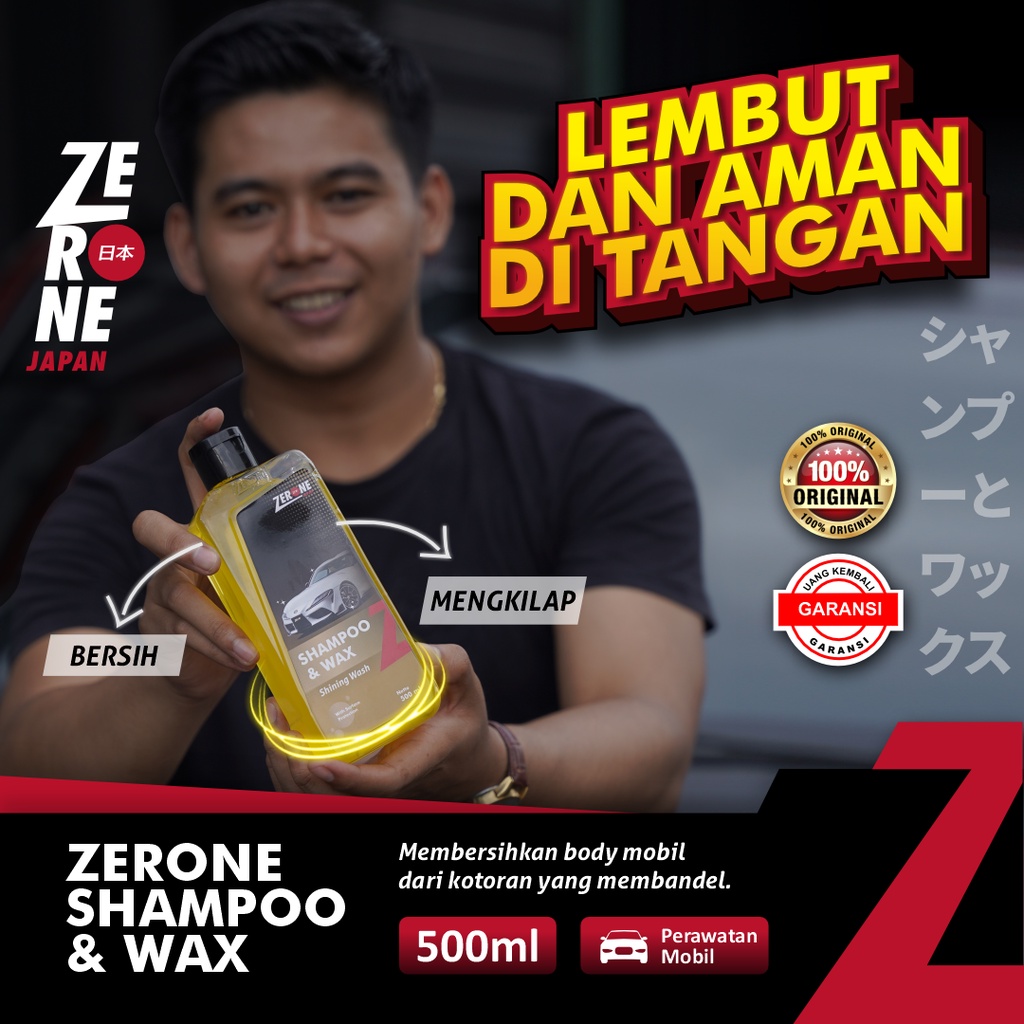 Zerone Car Wash Shampoo Mobil dengan Wax 500 ML