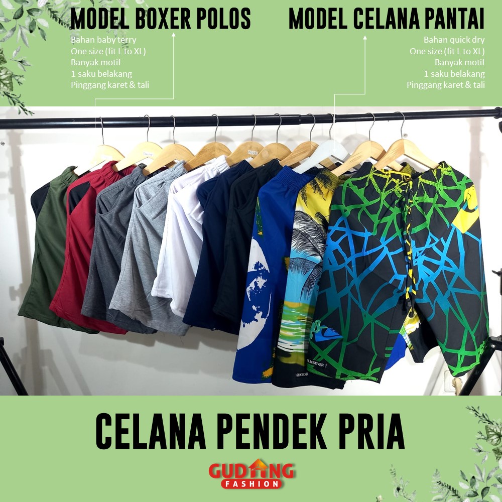 Celana Pantai Pria Super Quick Dry Multi Colour - CLN (COMB)