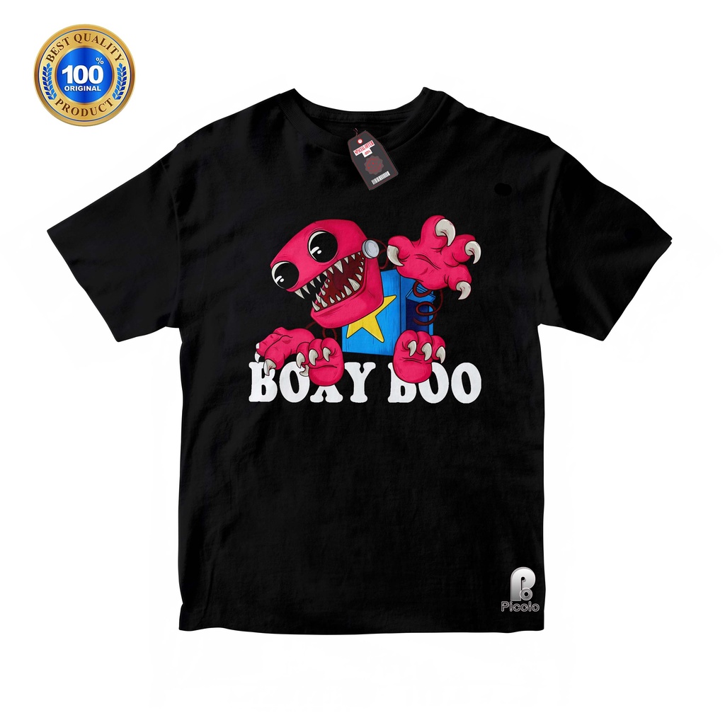 BAJU ANAK KAOS ATASAN ANAK MOTIF BOXY BOO UNISEX Bahan COTTUN (FREE NAMA)