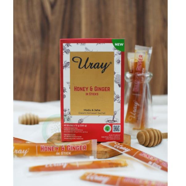 

1.1 MADU URAY 10 SACHET - RAW HONEY HONEY & GINGER IN STICK 120GR .,,.,.,