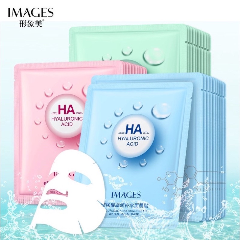 {Bisa kirim instant COD Medan Termurah}IMAGES HA Hyaluronic Acid Sheet Mask Water Moisturizing Facial Masker Wajah IMG02