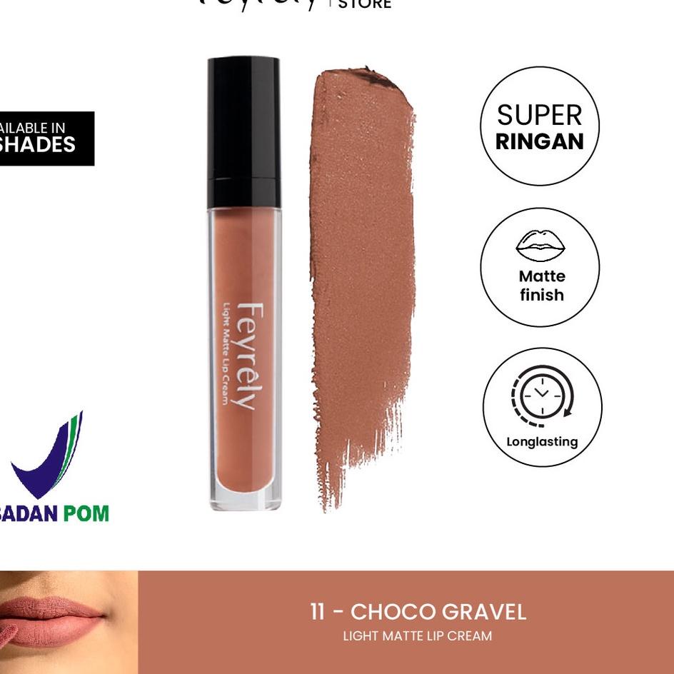 Di⚡kon    FEYRELY Light Matte Lip Cream - 11 Choco Gravel (Nude Choco)