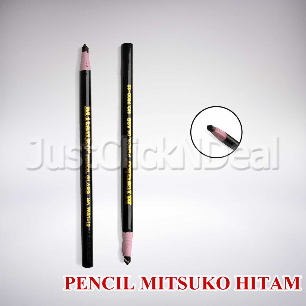 

Mitsuko Pensil Kaca Putih Hitam Pencil Glass Dermatograph