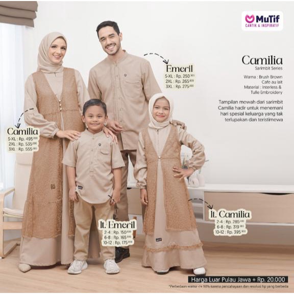 TERMURAH SARIMBIT KELUARGA MUTIF 2023 SARIMBIT CAMILIA MUTIF 2023 CAMILIA BRUSH BROWN