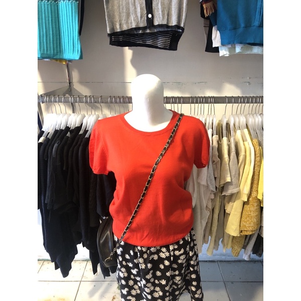 knitwear atasan lengan pendek