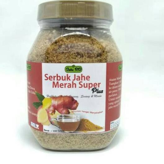 

❉Terkini⁎ Serbuk Instan Jahe Merah RD plus Habbatussauda 330 gram kemasan Toples 100 ➳