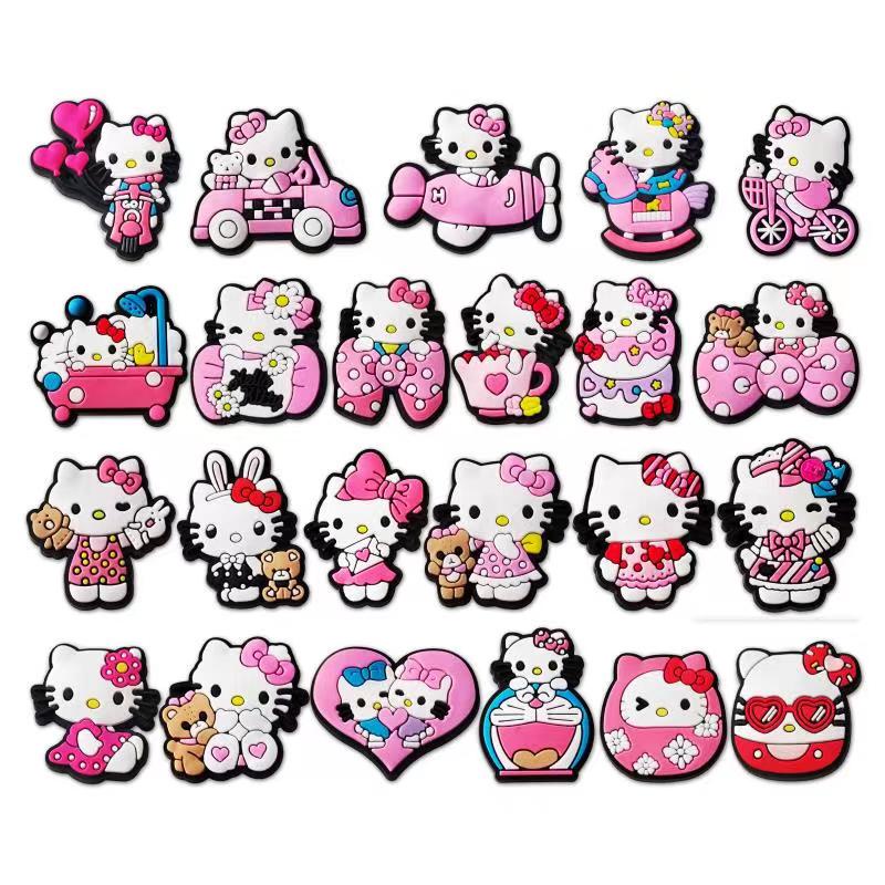 Cute Hello kitty Croc Pin jibz 1pcs Pesona Sepatu Lucu ins girly style DIY Detachable Hias Sandal Aksesoris