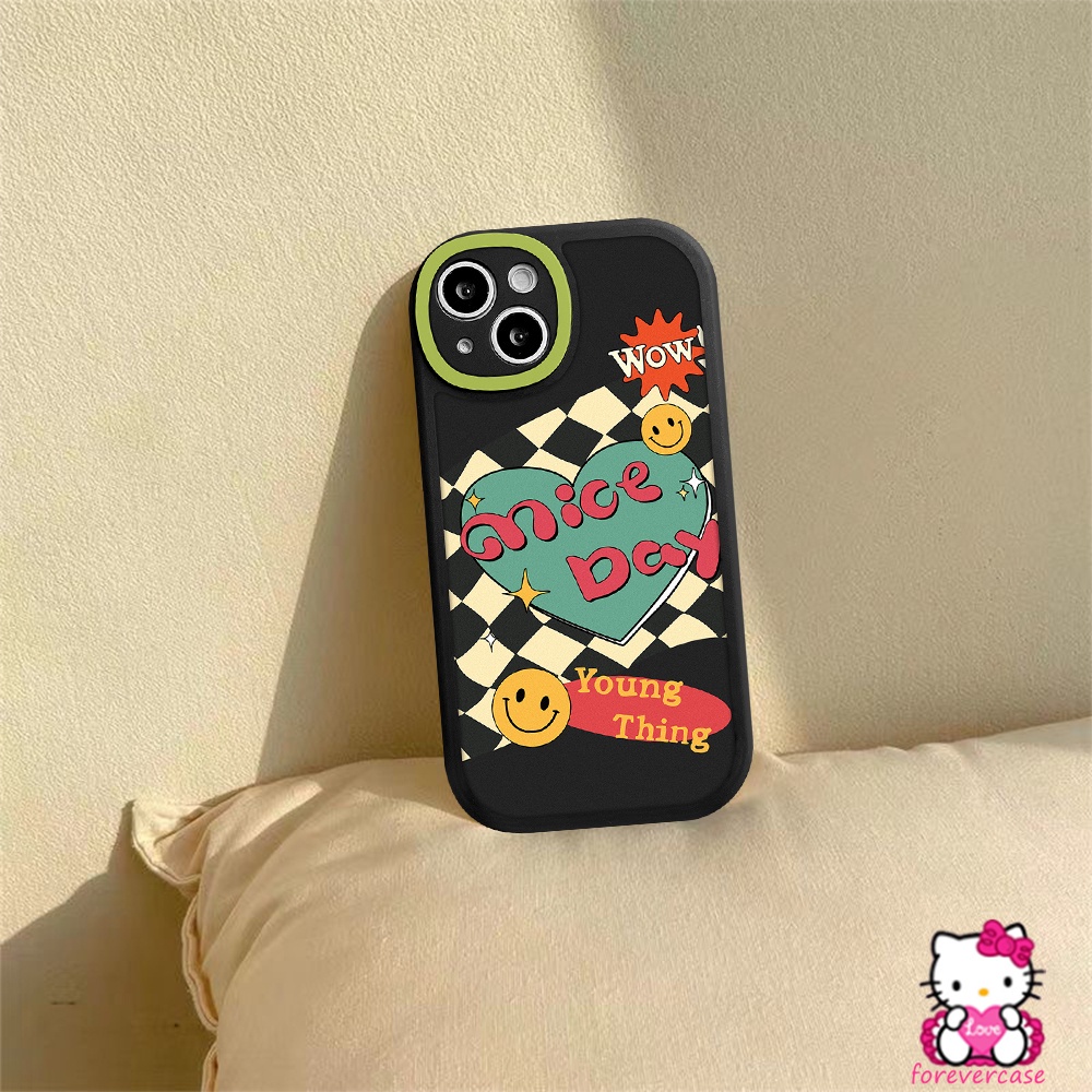 REDMI Case Imut Redmi10 9T 10A 9A 10C 9 9C NFC Note 9 8 10 10S 11 9Pro 9s 8Pro 10 Pro Max Plus Mi12 11 Lite 11T Pro PO CO M3 X3 NFC Papan Catur Smile Love Hati Soft Sarung Tpu