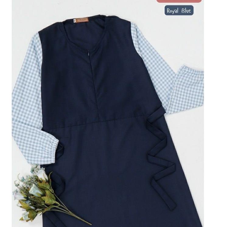 {KNG.22De22ᵟ} GAMIS TOYOBO KOMBINASI MOTIF KOTAK SENADA SAKU KANAN S M L XL XXL XXXL SUPER JUMBO SER