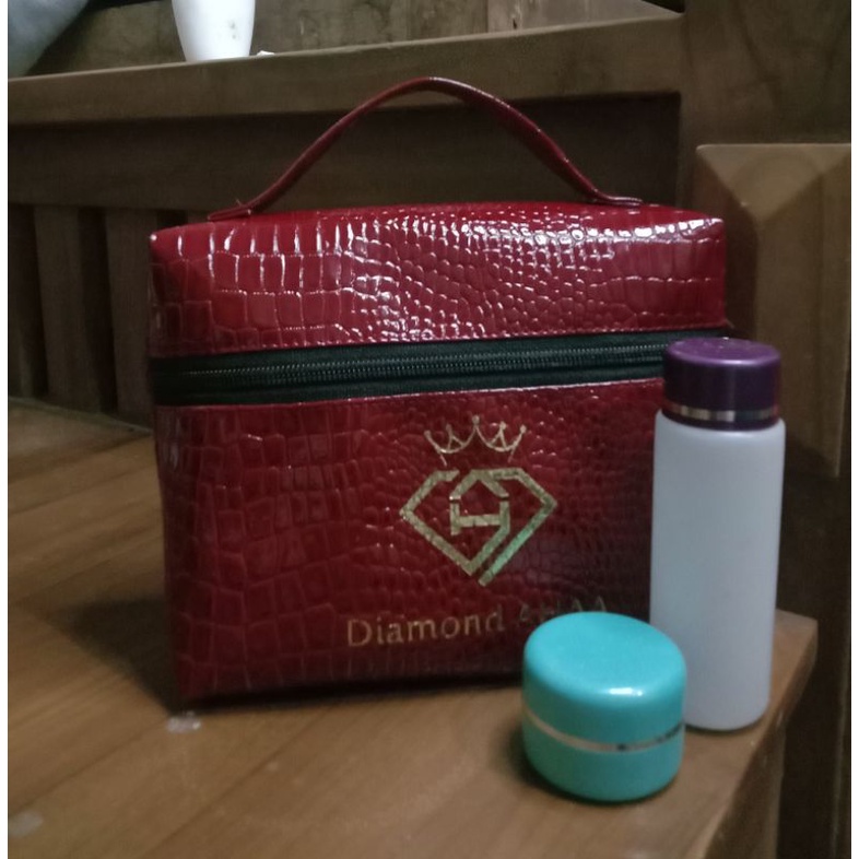 PO Tas Pouch Handbag Croco Glossy