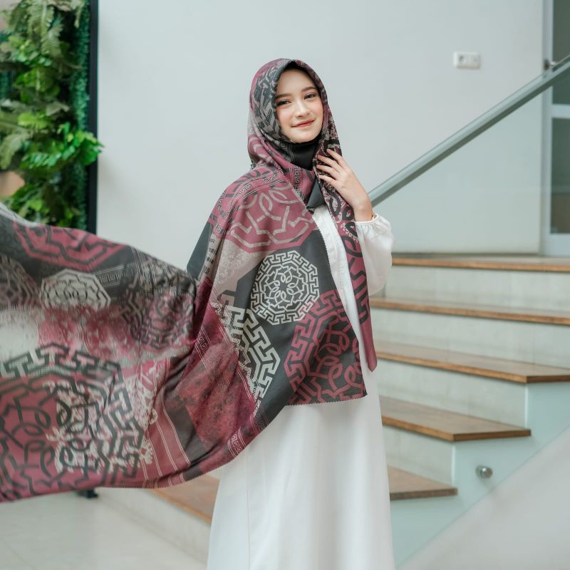 Hijab Voal premium Motif Songket