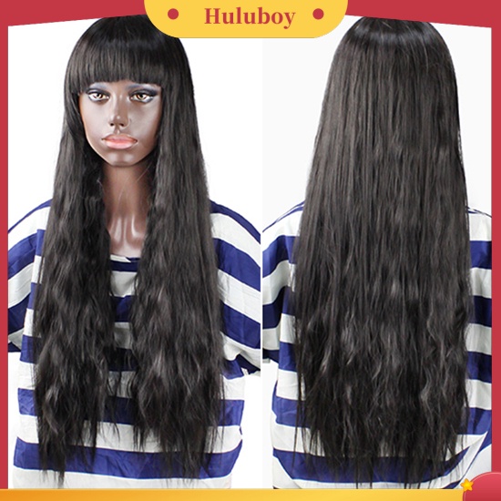 Wig Rambut Ekstensi Model Panjang Keriting Gelombang Untuk Wanita