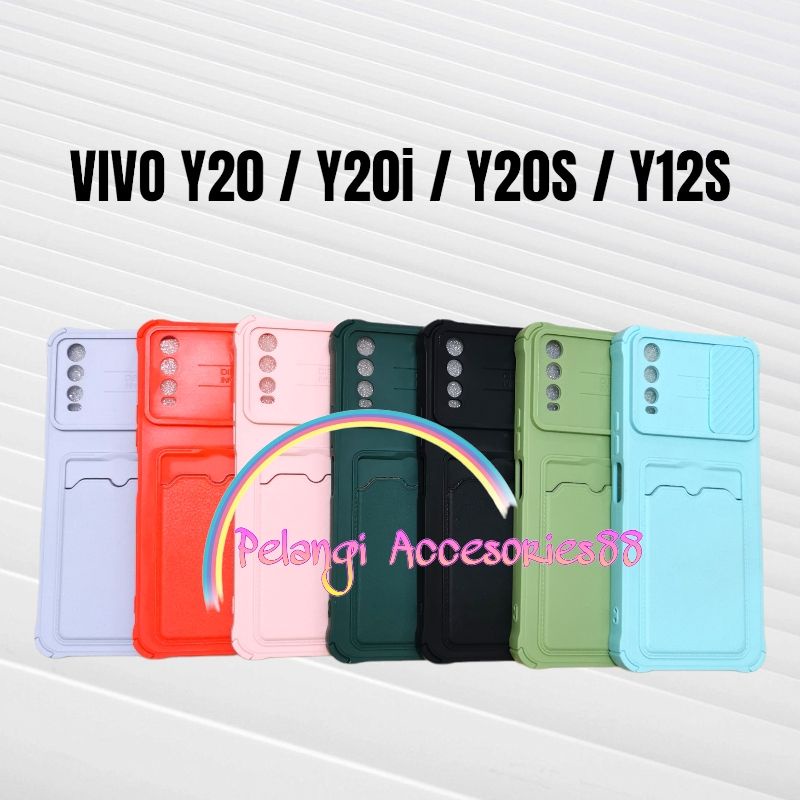 CASE VIVO Y20 / Y20S / Y20i / Y12S CASE SOFTCASE SLEDING WARNA WARNI SLOT CARD