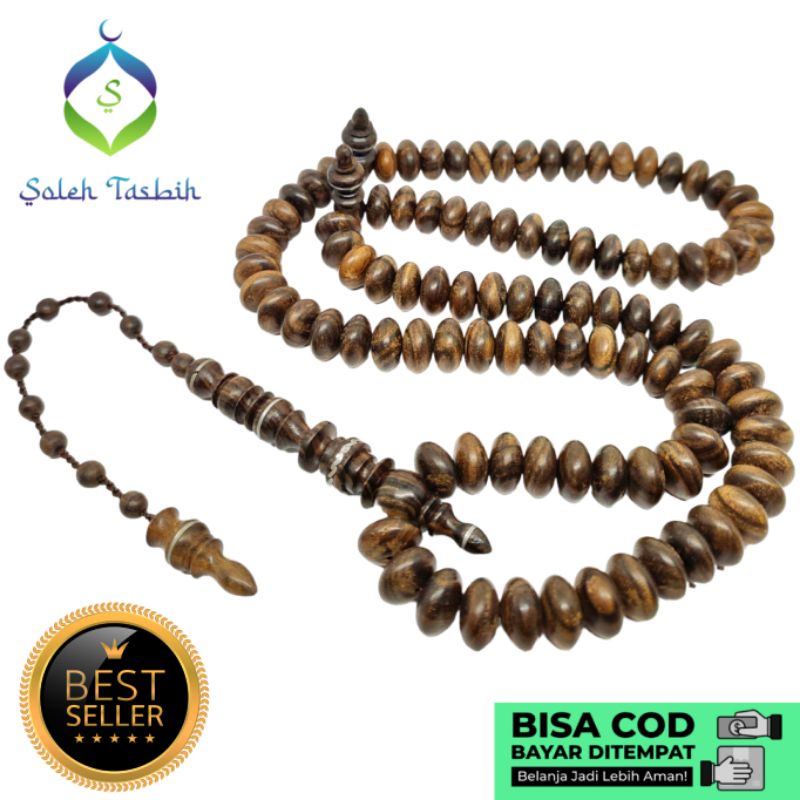 Tasbih Kalimasada Motif Pipih Super, Size 7mmx12mm