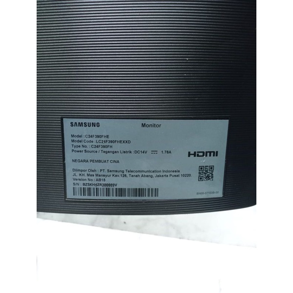 MONITOR SAMSUNG CURVE 24 INCH WIDE RESOLUSI FULL HD PORT VGA HDMI