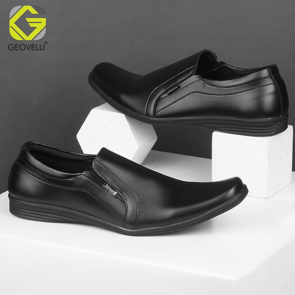 Jual Gvl Geovelli Deluxeer Sepatu Formal Pria Pantopel Hitam Kasual