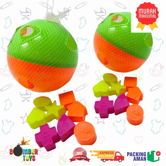 MAINAN ANAK BOLA PINTAR PUZZLE BALL EDUKASI Kreatif Ide Murah BR818