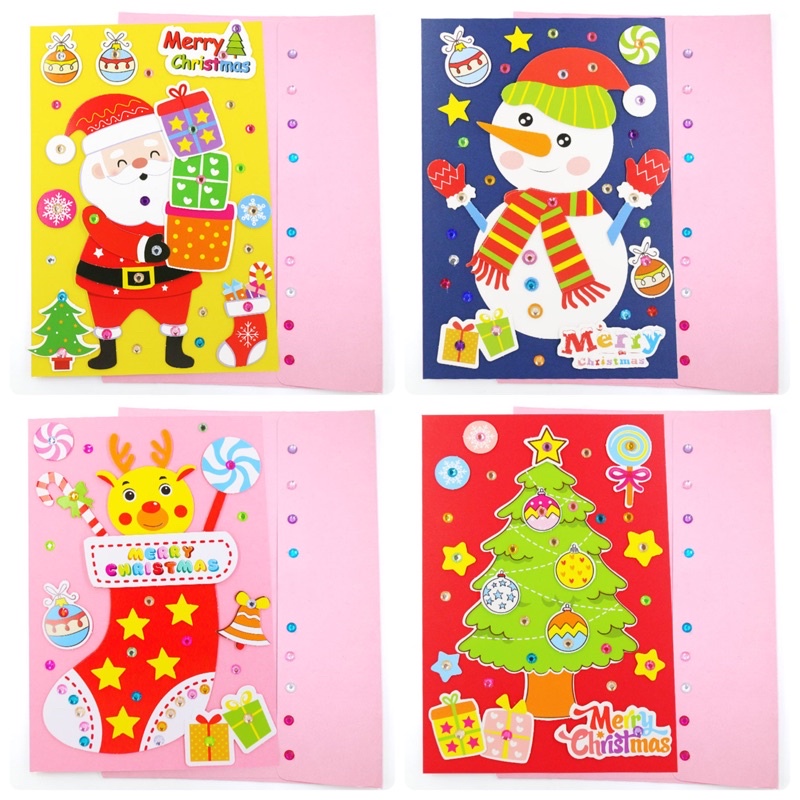 DIY kartu ucapan natal imlek 3D chinese new year big size greeting card angpao craft kerajinan tanga