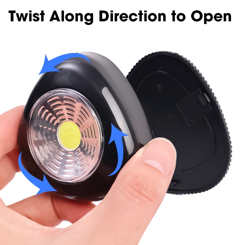 Kreatif Lampu Malam Mini COB Bertenaga Baterai Segitiga/Lampu Lemari Portable Self Adhesive Detachable/Lampu Dinding Darurat Tangga Rumah