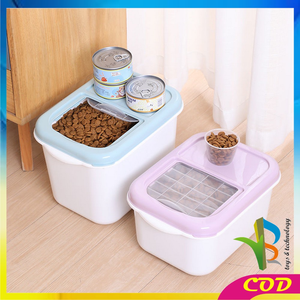 RB-C719 Tempat Beras Kotak Penyimpanan Makanan Rice Box Storage Bisa Didorong Dengan Roda / Wadah Serbaguna Box Beras Tepung  Free Cangkir