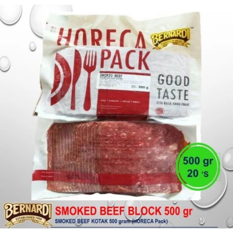 Smoked Beef Blok (Kotak) Bernardi 500 Gr