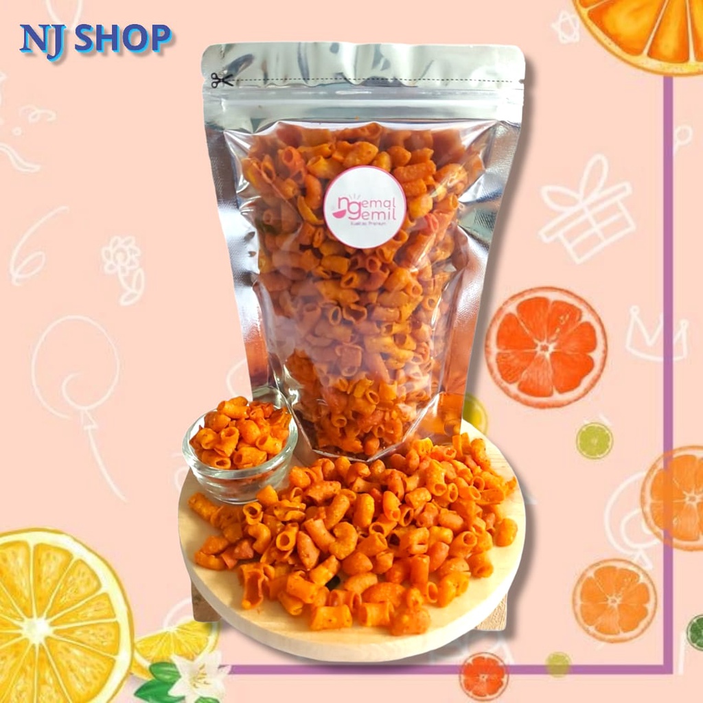 

[Snack Original] - Makaroni Bantet Pedas Daun Jeruk Homemade Makaroni Pedes Kualitas Premium