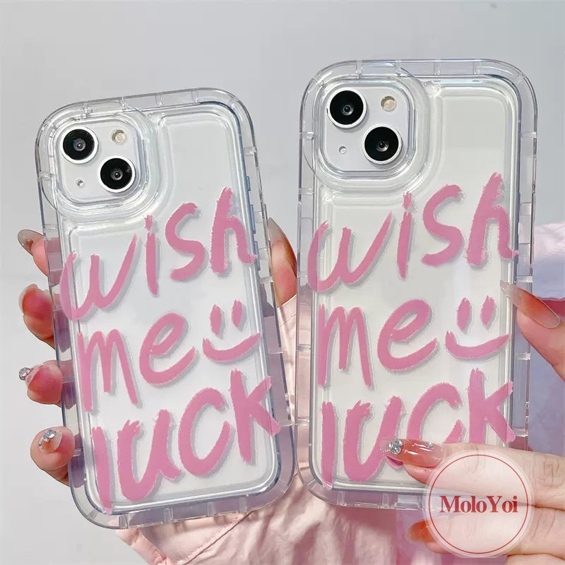 IPHONE Ins Fashion Graffiti Huruf Case Kompatibel Untuk Iphone13 11 14 12 Pro MAX 6 6S 7 8 Plus XR X XS MAX 7plus 8plus Shockproof Airbag Lembut TPU Anti Jatuh Bening Penutup Belakang