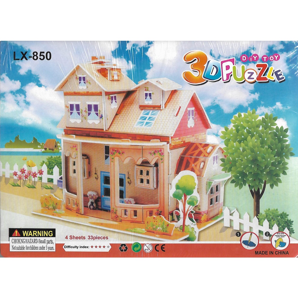 [ORGM] Mainan DIY Puzzle Besar LX 850 Model Rumah Hadiah Gratis