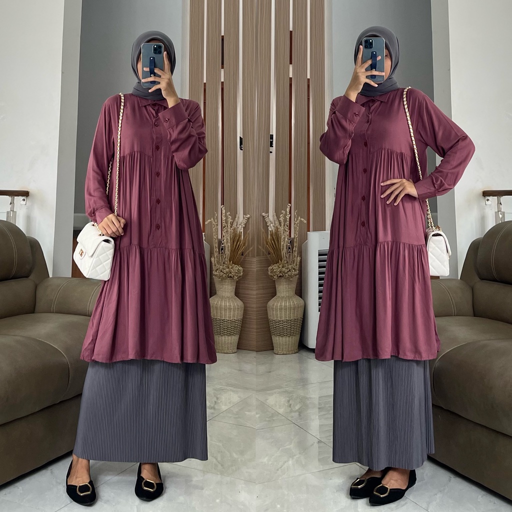 HARUKA tunik by ZALFA OUTFIT / Tunik rayon / tunik polos