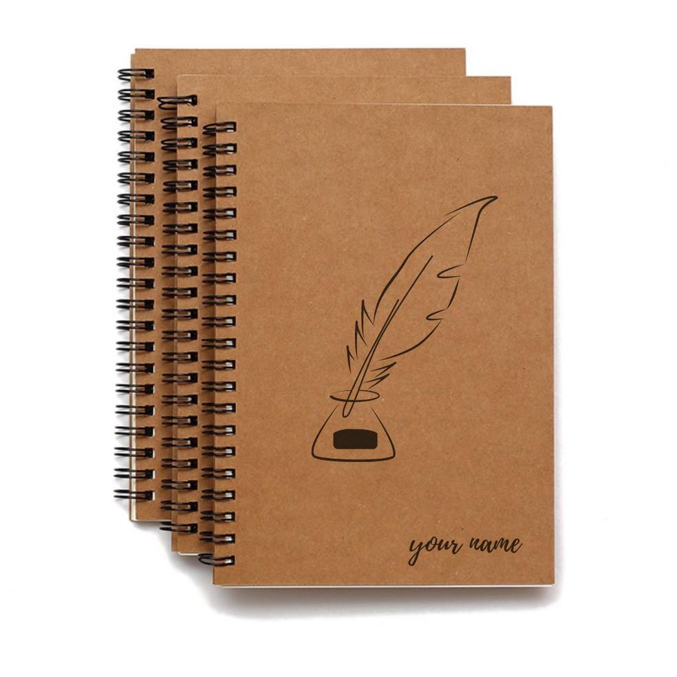 

↑Ready↑ Notebook Feather / Bulu Edition Lined Grid Dot Ukuran A5 Ring Spiral Jurnal Catatan Buku Spiral 65