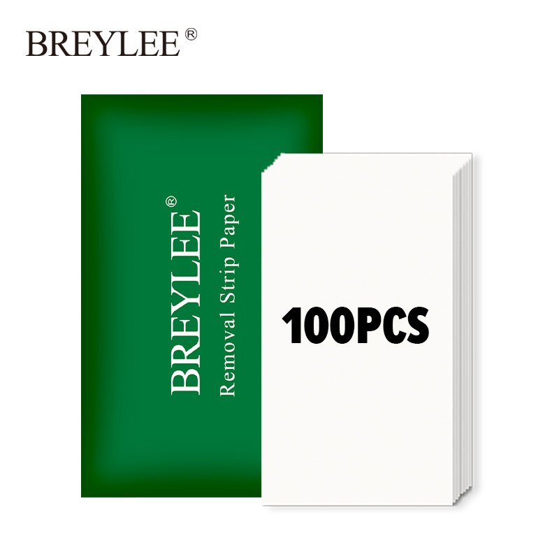 Breylee 100pcs / Set Kertas Serum Penghilang Komedo Hitam Untuk Perawatan Kulit Wajah