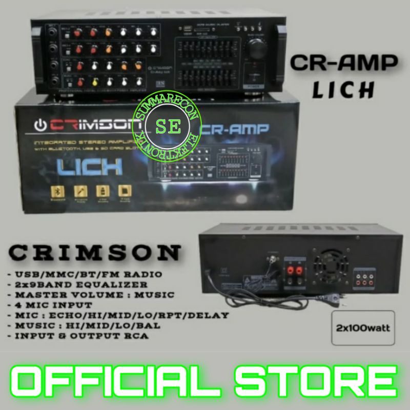 amplifier bluetooth crimson lich amplifier karaoke original