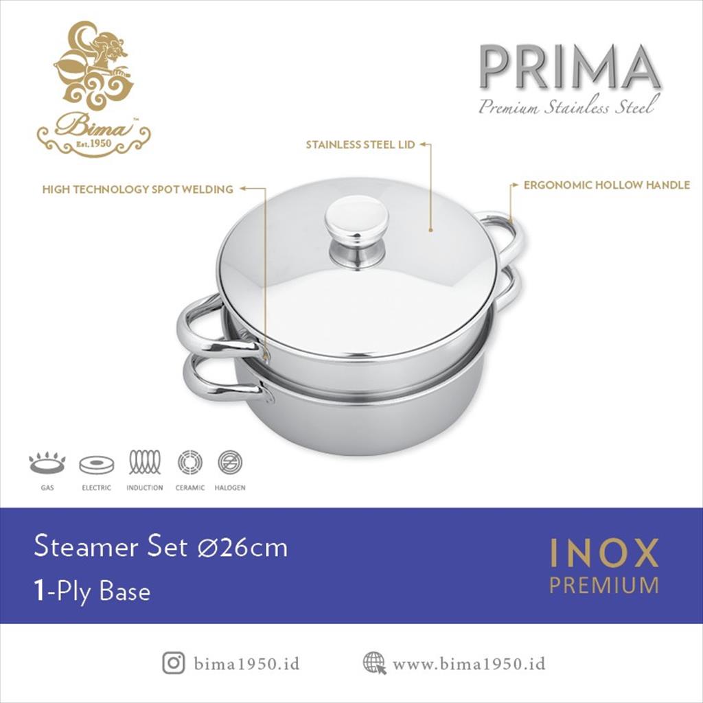 BIMA PANCI STEAMER 26 CM KUKUS B2007026SS 2 TINGKAT SUSUN