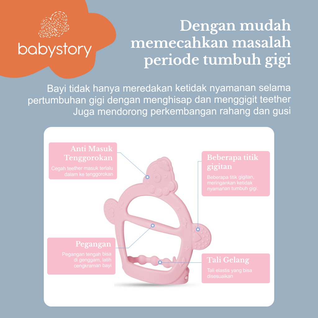 Teether gelang bpa free gigitan bayi gelang baby teether