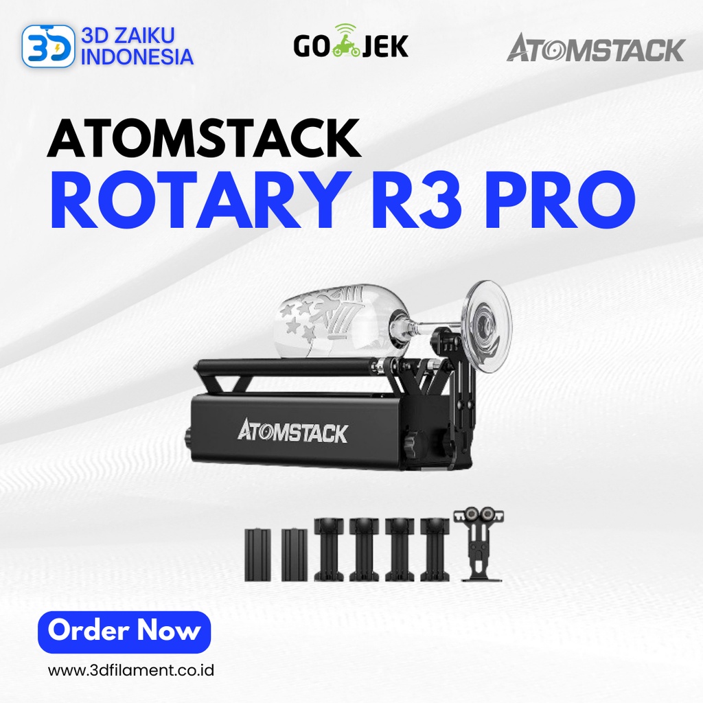 Original Atomstack Rotary R3 Pro Upgrade Laser Engrave Bottle Glass