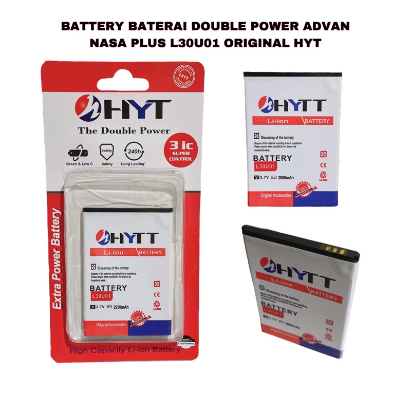 BATTERY BATERAI DOUBLE POWER ADVAN NASA PLUS L30U01 ORIGINAL HYT