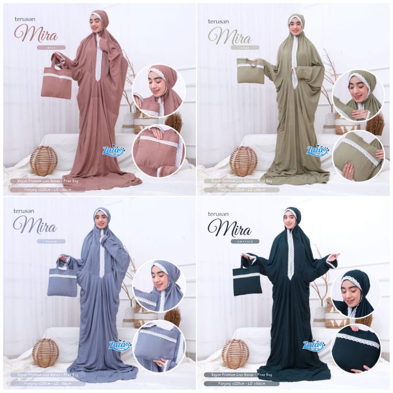 Mukena Terusan Mira Terbaru by Zaza Store