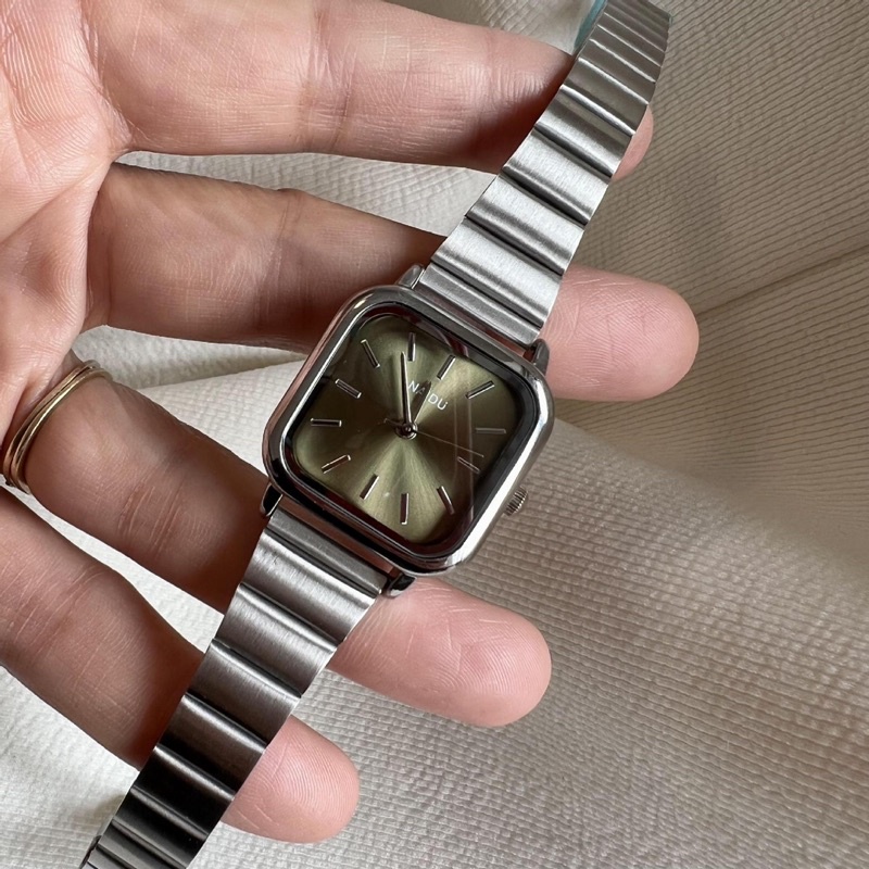 KOOLEY Jam Tangan Naidu Analog Wanita Stainless Steel Fashion Korea Square Belt