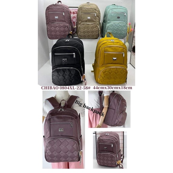 Tas Ransel Chibao 0804XL-22 Bahan Kanvas Size Jumbo Muat laptop 14inch. Tas Wanita Tas Chibao Tas Ransel Wanita Import Tas Chibao Import BEST SELLER TERBARU BISA BAYAR DITEMPAT.!!!!