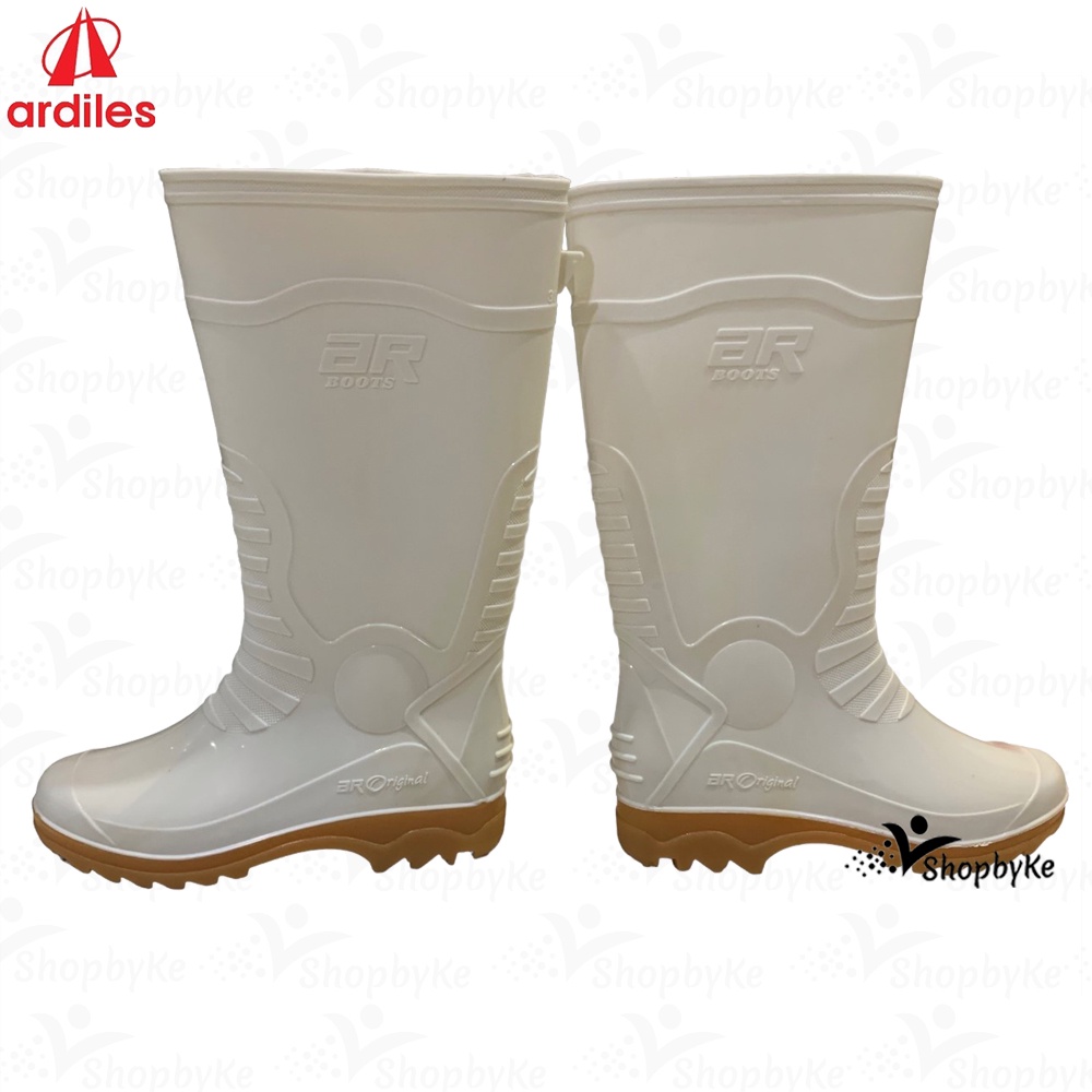 Sepatu Boots Karet Tinggi ARDILES BACKHOE PUTIH PENTHEL / Sepatu Boots Karet Pria / Sepatu Boots Tinggi / Sepatu Boots Terlaris / Sepatu Boots Termurah / COD Bayar di Tempat