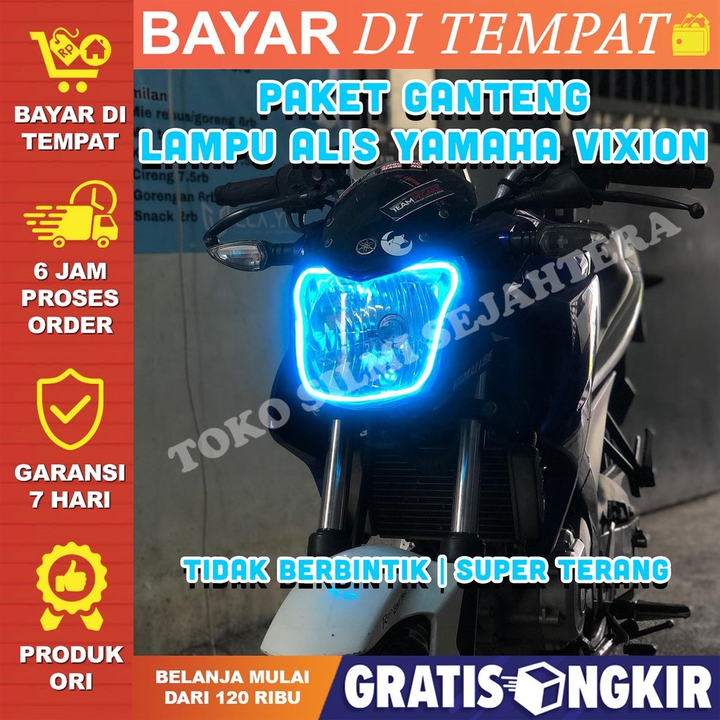 PAKET LAMPU ALIS VIXION NON BINTIK LAMPU VARIASI HEADLAMP VIXION LAMPU ALIS MOTOR LAMPU SENJA VARIAS